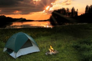 nature-camping-tent-campfire-sunset